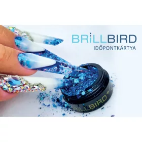BrillBird Időpontkártya - Kék Dual flitter