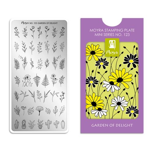 Moyra Mini Körömnyomda lemez 123 Garden of delight