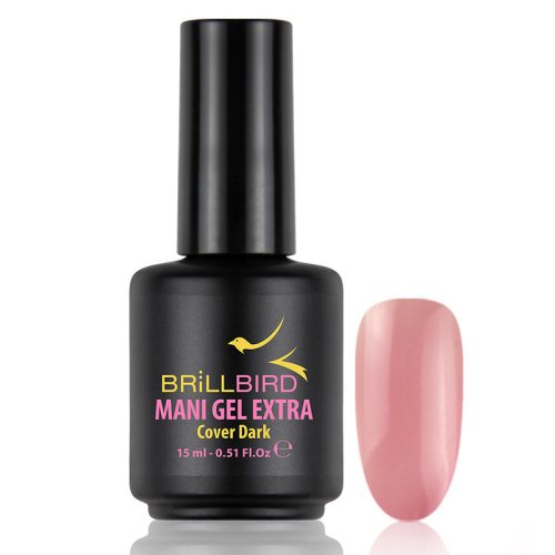 BrillBird Mani Gel Extra - Cover Dark 15 ml - Saját köröm erősítő gél lakk alap