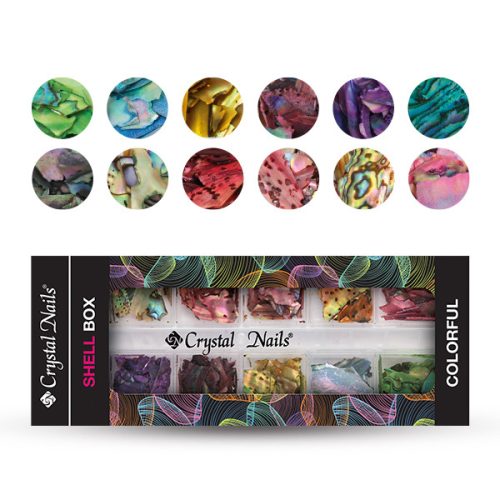 Crystal Nails Shell box - colorful
