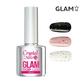 Crystal Nails Glam top gel 4ml - Gold TF