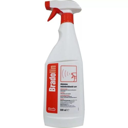 Crystal Nails Bradolin alkoholos felületfertőtlenítő szórófejjel 500ml