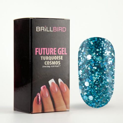 BrillBird Future Gel Turquoise Cosmos /Polygel Akril Zselé/ 30g