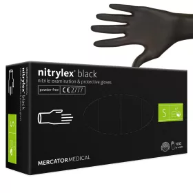   Nitrylex Black nitril gumikesztyű fekete 100db/doboz - S méret