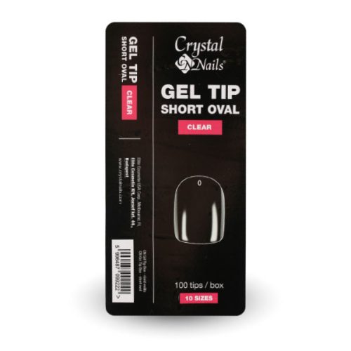Crystal Nails Gel Tip Box - rövid ovális