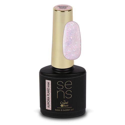 SENS AURORA FLAKE base&builder gel - rose 10ml