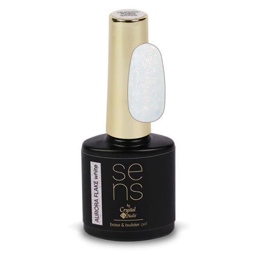 SENS AURORA FLAKE base&builder gel - white 10ml