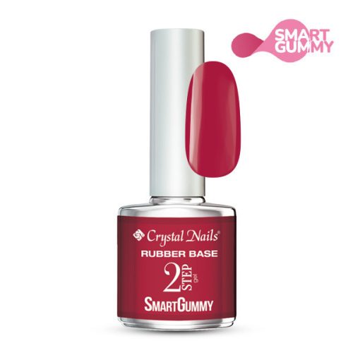 Crystal Nails 2S SmartGummy Rubber base gel - Nr4 Cranberry 8ml