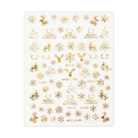   BrillBird Körömmatrica 'WG-445' russian gold - Karácsonyi körömmatrica