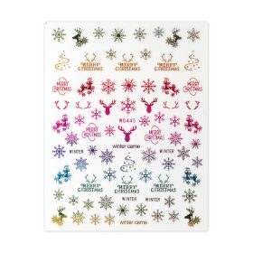   BrillBird Körömmatrica 'WG-445' rainbow - Karácsonyi körömmatrica