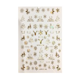   BrillBird Körömmatrica 'WG-445' holo gold - Karácsonyi körömmatrica