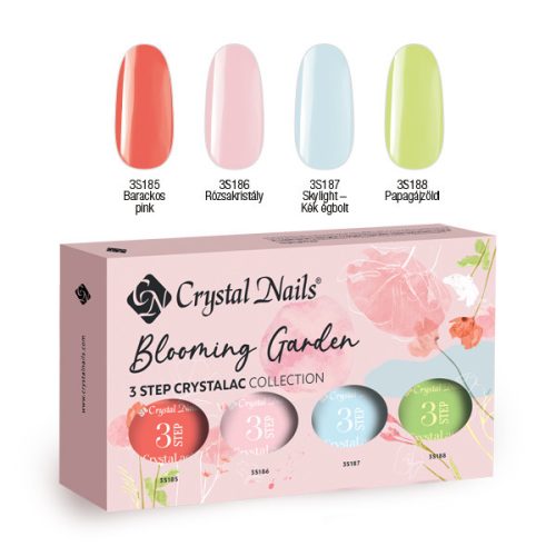 Crystal Nails Blooming garden 3 STEP CrystaLac készlet (4x4ml)