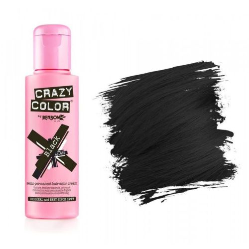 Crazy Color Hajszínező krém 100ml - 030 Black