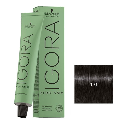 Schwarzkopf Igora Zero Amm ammóniamentes krémhajfesték 60 ml - 1-0