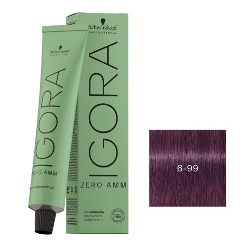 Schwarzkopf Igora Zero Amm ammóniamentes krémhajfesték 60 ml - 6-99