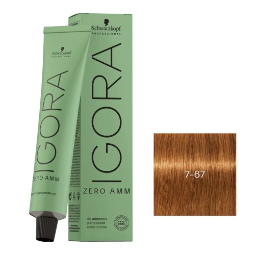 Schwarzkopf Igora Zero Amm ammóniamentes krémhajfesték 60 ml - 7-67