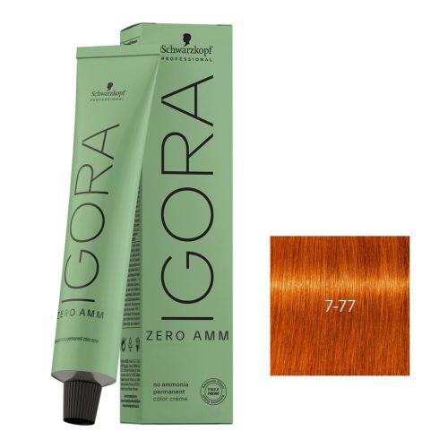 Schwarzkopf Igora Zero Amm ammóniamentes krémhajfesték 60 ml - 7-77