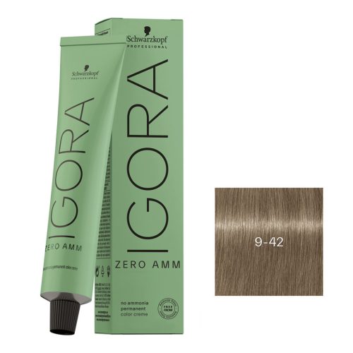 Schwarzkopf Igora Zero Amm ammóniamentes krémhajfesték 60 ml - 9-42