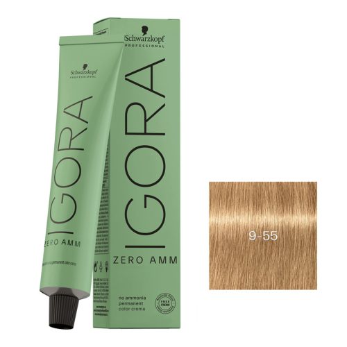 Schwarzkopf Igora Zero Amm ammóniamentes krémhajfesték 60 ml - 9-55