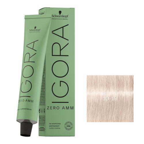 Schwarzkopf Igora Zero Amm ammóniamentes krémhajfesték 60 ml - 10-19