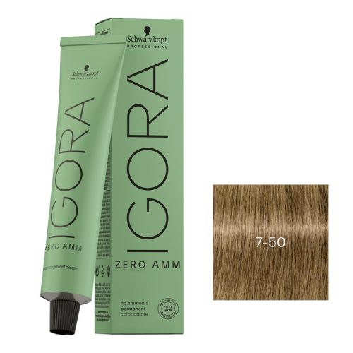 Schwarzkopf Igora Zero Amm ammóniamentes krémhajfesték 60 ml - 7-50