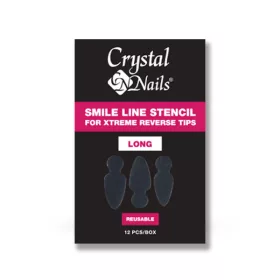   Crystal Nails Mosolyvonal sablon Crystal Nails Xtreme Reverse Tiphez - hosszú