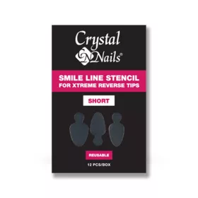   Crystal Nails Mosolyvonal sablon Crystal Nails Xtreme Reverse Tiphez - rövid