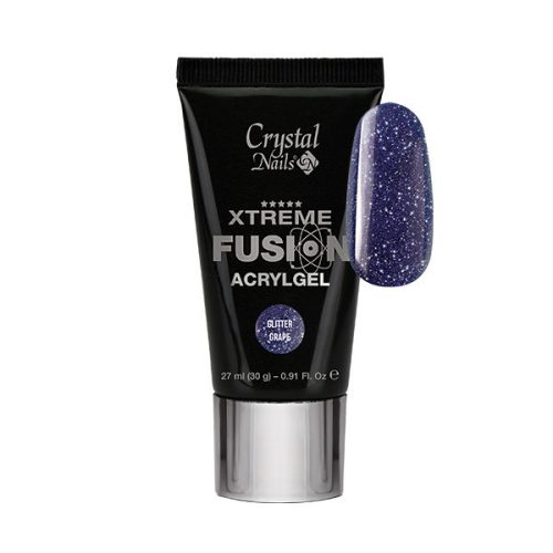 Crystal Nails Xtreme Fusion AcrylGel - Glitter Grape 27ml (30g)