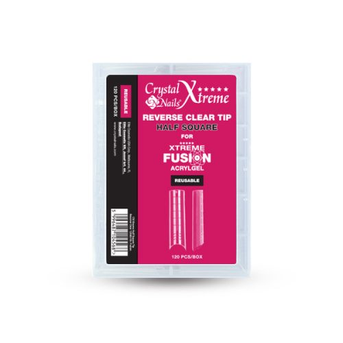 Crystal Nails Xtreme Half Square Reverse Tip Crystal Nails Xtreme Fusion AcrylGel-hez - 120 db