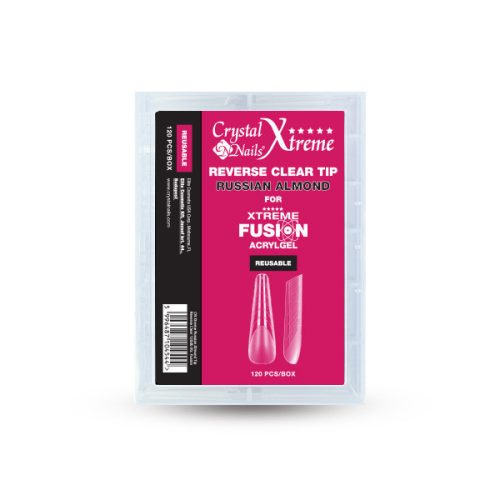 Crystal Nails Xtreme Russian Almond Reverse Clear Tip Crystal Nails Xtreme Fusion AcrylGel-hez - 120 db