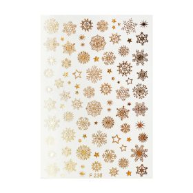 BrillBird Vizes köröm matrica - Golden flakes (F236)