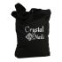 Crystal Nails vászontáska - fekete