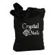 Crystal Nails vászontáska - fekete