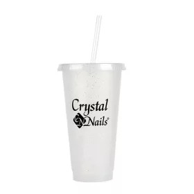 Crystal Nails pohár fekete felirattal