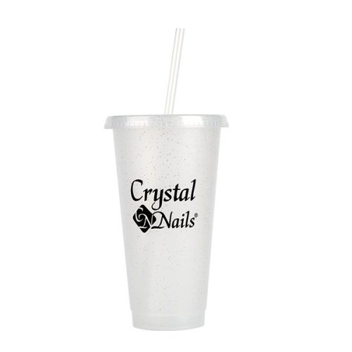Crystal Nails pohár fekete felirattal