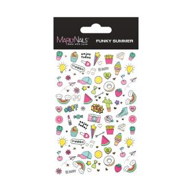 Vizes Körömmatrica - Funky Summer