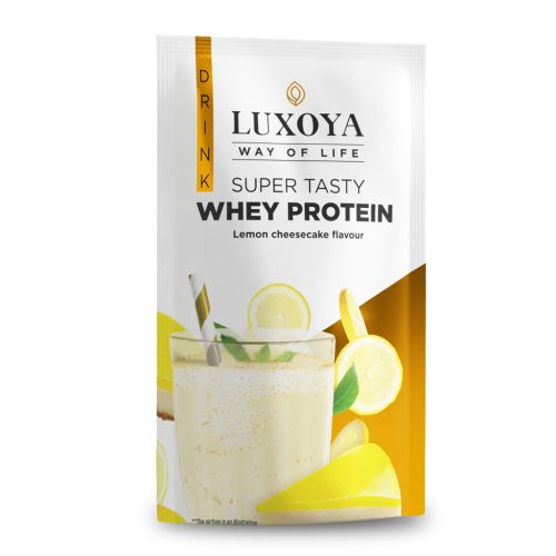Luxoya Whey Protein - Tejsavó fehérje italpor 30g - Citromos sajttorta ízű