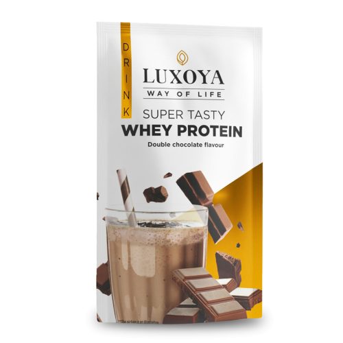 Luxoya Whey Protein - Tejsavó fehérje italpor 30g - Dupla csokoládé ízű
