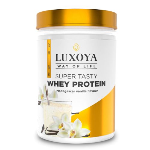Luxoya Whey Protein - Tejsavó fehérje italpor 450g PET - Madagaszkári vanília ízű