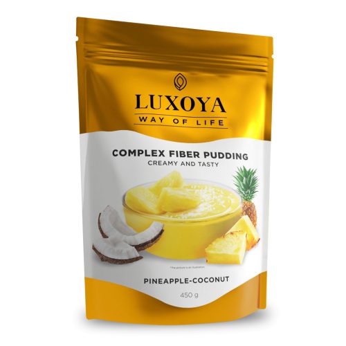 Luxoya Complex Fiber Pudding - Rost puding 450g DOY - Ananász-Kókusz ízű