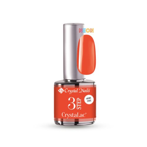 Crystal Nails 3 STEP HEMA Free CrystaLac - HF12 (4ml) - Neon narancs