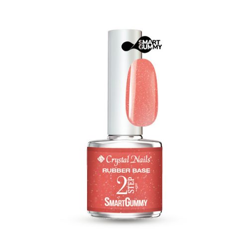 Crystal Nails 2S SmartGummy Rubber base gel - Nr62 Shimmer Coral 8ml