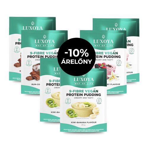 Luxoya Vegán rostpudingok fehérjével kóstoló 6x45g (2x3 íz)