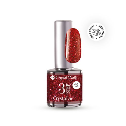 Crystal Nails 3 STEP HEMA Free CrystaLac - HF Christmas Red (8 ml)