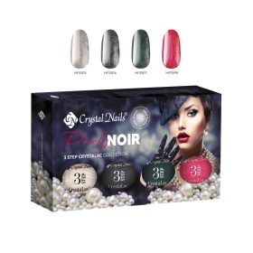   Crystal Nails  TPO FREE Pearly Noir 3 STEP CrystaLac készlet (4x4 ml) TF