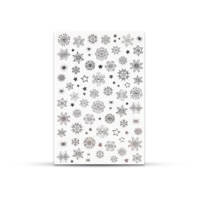 Crystal Nails vizes körömmatrica - Silver snow