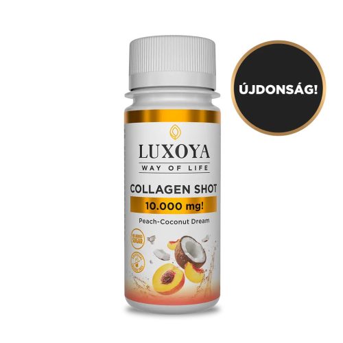 Luxoya COLLAGEN SHOT 10.000 mg FOLYÉKONY KOLLAGÉN 60 ml, Őszibarack-kókusz ízű