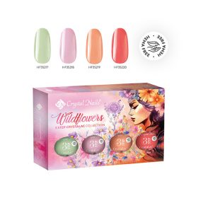   Crystal Nails TPO FREE WildFlower Crystal Nails 3 STEP CrystaLac készlet (4x4ml)