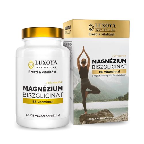 Luxoya FULLY REACTED - Magnéziumot, B6-vitamint, fekete bors kivonatot tartalmazó étrend-kiegészítő készítmény - 60 db
