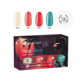   Crystal Nails TPO FREE Heat Wave 3 STEP CrystaLac készlet (4x4 ml) 